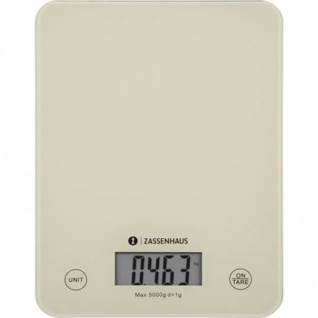 Zassenhaus Kitchen Scale Digital Scale Balance Cool Cream