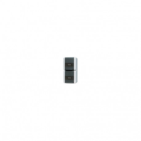 "Jung 8220 NA W AP/WD-Doppel-Steckdose Schriftfeld"