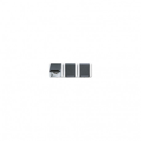 "Jung Schuko-Steckdose 3-fach 8230W WG800 IP44 waagr.Mont. 5 Leit-E. 8230W (8230W)"