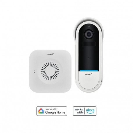 "Omajin by Netatmo Kabellose Videotürklingel - Akku - Nachtsicht - inkl. Gong - weiß"