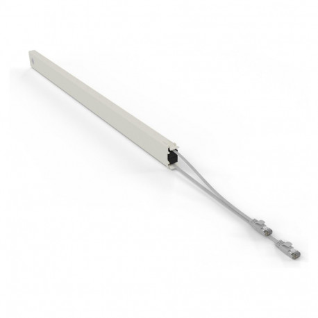 "Patchbox patchbox.one Kupferkassette 46RU (2,5 m), Cat. 6a, U/FTP, PoE, grau"