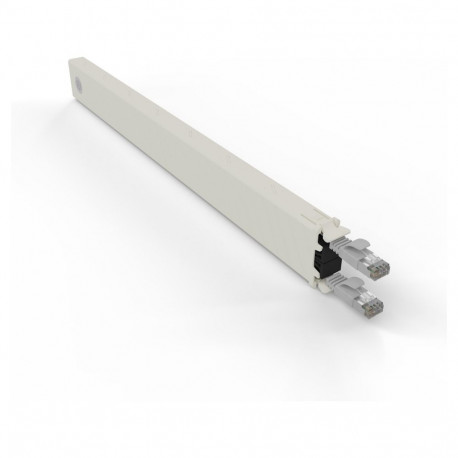 "Patchbox patchbox.one Kupferkassette 8RU (0,8 m), Cat. 6a, U/FTP, PoE, grau"