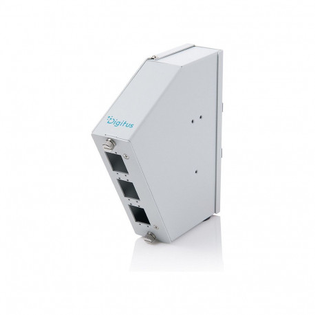 "DIGITUS LWL Hutschienen 6 SC DX/LC Quad abgewinkelt grau"