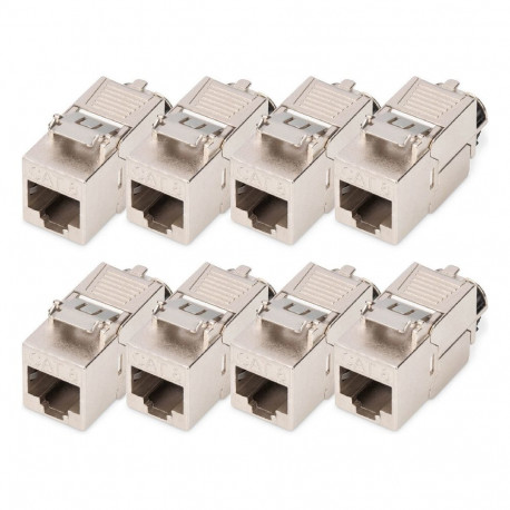 "Digitus Cat.8.I Keystone Modul geschirmt, werkzeuglos, Staubkappe, 8 Stk."