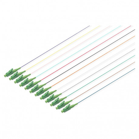 "DIGITUS durchgefärbte LC simplex OS2 Pigtails 12st."