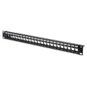 "DIGITUS Patchpanel 1HE 24xCat6A Keystone Module geschirmt sc"