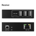 "DIGITUS USB Extender 3xUSB-A 1xUSB-C mit CAT-Kabel schwarz"