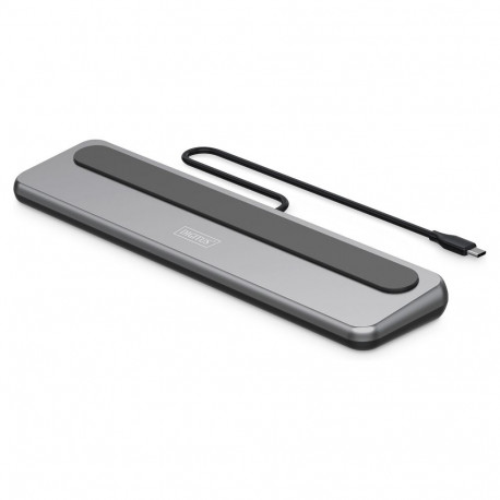 USB-C dokkimisjaam HDMI, DP, USB-A, USB-C, RJ45, PD, hõbedane