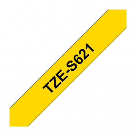 Brother P-Touch TZE-S621 must kollasel 9mm tugeva liimiga