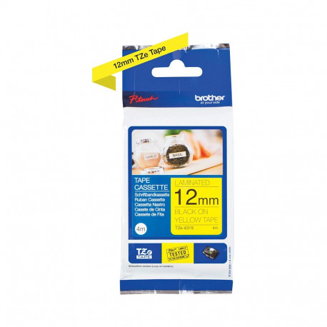 "BROTHER P-Touch TZe-631S Schriftbandkassette gelb schwarz 12mm"