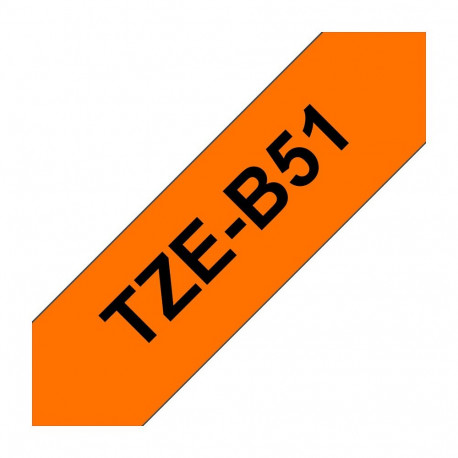 Brother P-Touch TZE-B51 must neoonoranžil 24mm