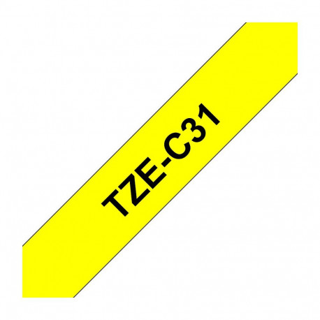 "BROTHER P-Touch TZE-C31 schwarz auf neon gelb 12mm"