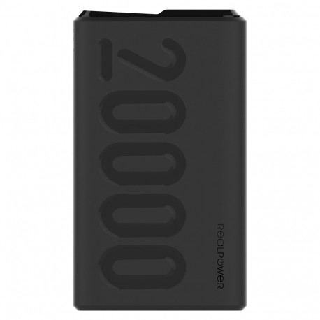 "RealPower Powerbank PB-20000 PD+ Black 20.000mAh"