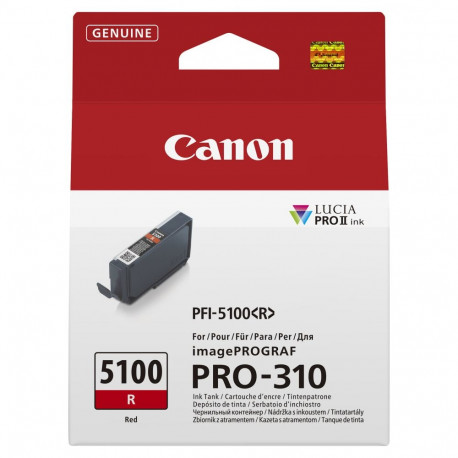 "CANON PFI-5100 SERIES Red ink tank"