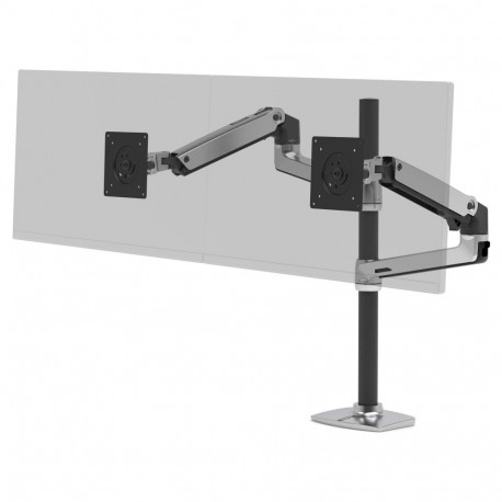 "LX Dual Stacking Arm, Tall Pole, Black Accents, Polished"