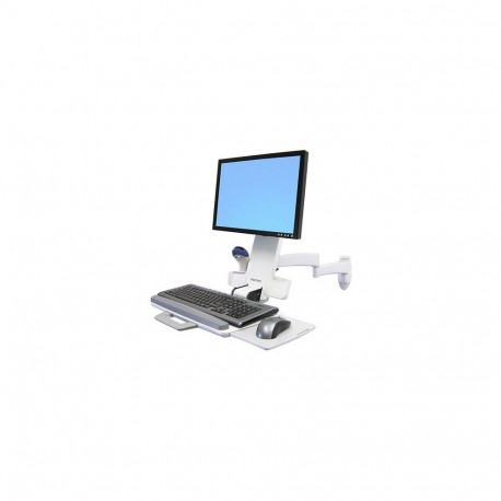 "ERGOTRON Combo Arm der Serie 200 weiss fuer LCD bis 61cm 24 Zoll Tastatur Maus Handballenauflage un