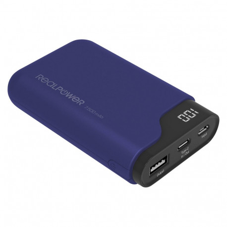 "RealPower Powerbank PB-7500C Navy Blue 7.500mAh"