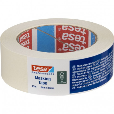 Tesa maalriteip 50m x 38mm standardne professionaalne valge 04325