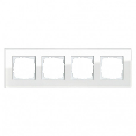 "GIRA 021412 Rahmen 4f Glas weiß Esprit"