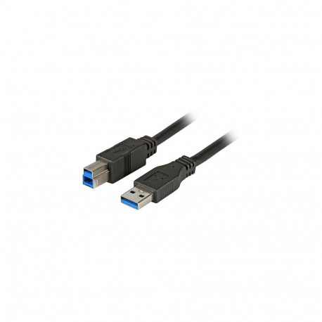 EFB USB3.0 A-B ühenduskaabel, St-St, 1.8m, must, premium