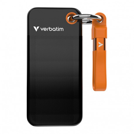 2TB Verbatim Pocket USB 3.2 Typ-C must-oranž