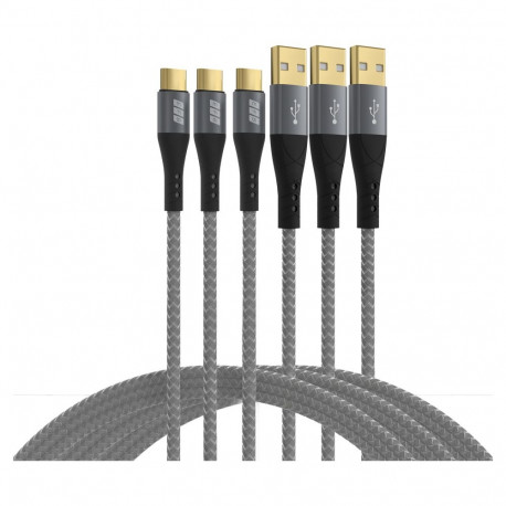 "EFB USB-A auf USB-C Kabelset 60W QC 3A 3x2m"