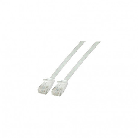 "EFB RJ45 Flachpatchkabel U/UTP, Cat.6A, PVC, 5m, weiß"