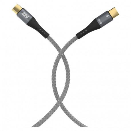 "EFB USB-C Kabel 100W PD 3.0 5A E-Marker Chip 0,5m grau"