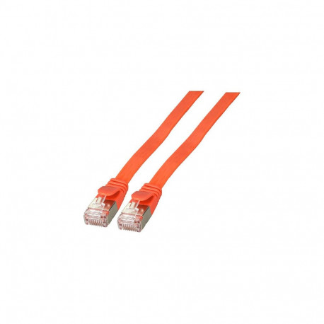 "EFB RJ45 Flachpatchkabel U/FTP Cat.6A PVC 0.25m rot"