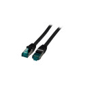 "EFB RJ45 Patchkabel S/FTP, Cat.6A, LSZH, 7.5m, schwarz"