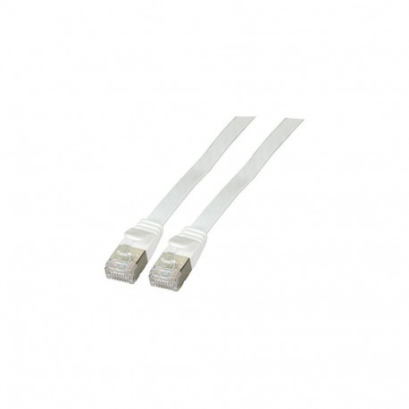 "EFB RJ45 Flachpatchkabel U/FTP, Cat.6A, PVC, 2m, weiß"