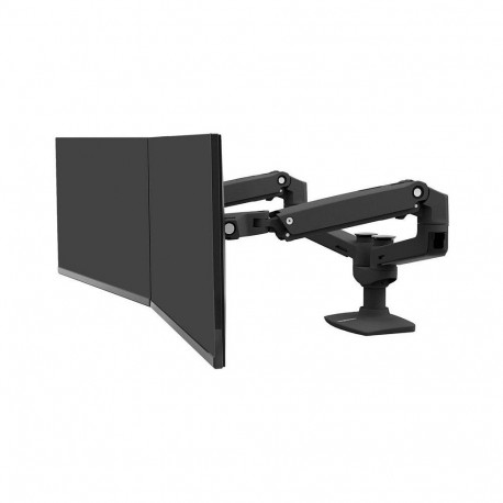 Ergotron LX kahe monitori kõrvuti asetsev vars - kinnituskomplekt (lauaklamber, läbiv ava, post, 2 l