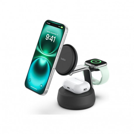 Belkin UltraCharge Pro 25W Qi2 magnetiline 3-in-1 must laadimisjaam WIZ040kqCH