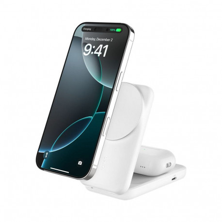 "Belkin UltraCharge 25W Qi2 magn. 2-in-1 Lad.klappb.ws. WIZ038kqWH"