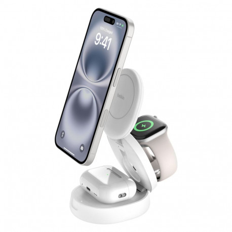 "Belkin Boost Charge klappb. mag. 3-in-1 Lades. Qi2 ws. WIZ034kqWH"