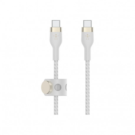 "Belkin USB-C auf USB-C Kabel geflochten, Weiß, 60W, 1m"