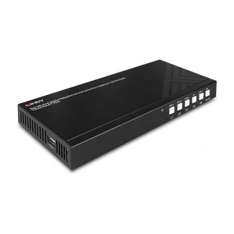 "LINDY Extender Transmitter mit HDMI,DP,Typ-C Inputs HDBaseT"