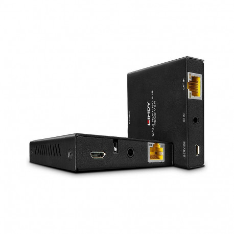 LINDY 50m Cat.6 HDMI 4K60 ja IR pikendi PoC ja Loop Out väljundiga