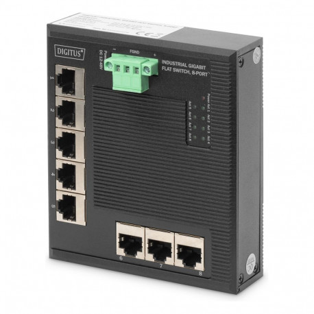 "DIGITUS 8-Port Gigabit Industrie Flat Switch Unmanaged"