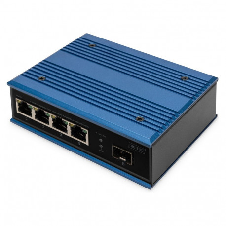 DIGITUS 4-pordiline tööstuslik mittehallatav kommutaator + 1 SFP Uplink