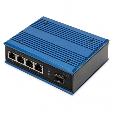 "DIGITUS 4-Port Gigabit PoE Switch Unmanaged + 1 SFP Uplink"