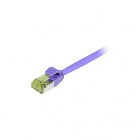 Synergy21 patch-kaabel RJ45, CAT6A 500Mhz, 0,15m, lilla, S-STP(S/FTP), slimline ümmargune d=4,5mm, T