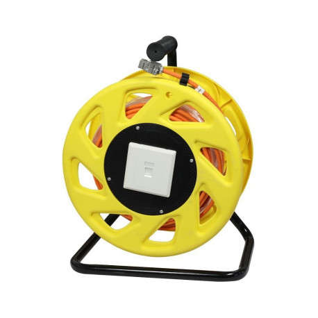 "Synergy21 Kabeltrommel, CAT6A, 50m, CAT7A Rohkabel S-STP(S/FTP), mit 2x Buchsen RJ45(CAT6A), LSZH,"