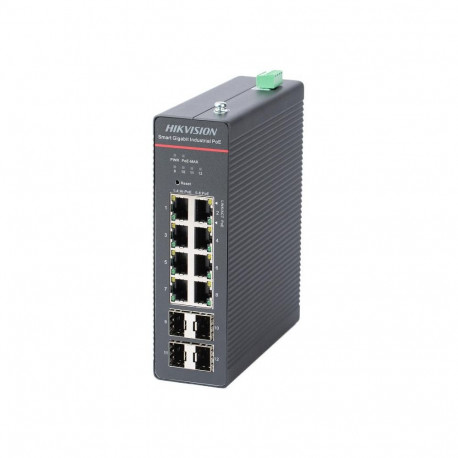 "HIKVISION DS-3T1512HP-SI-8P4F Industrie-Switch PoE"