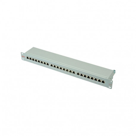 "ROLINE Kat.6 Class E 48,26cm 19Zoll-Patchpanel 24P geschirmt grau"