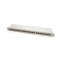 "ROLINE Kat.6 Class E 48,26cm 19Zoll-Patchpanel 24P geschirmt grau"