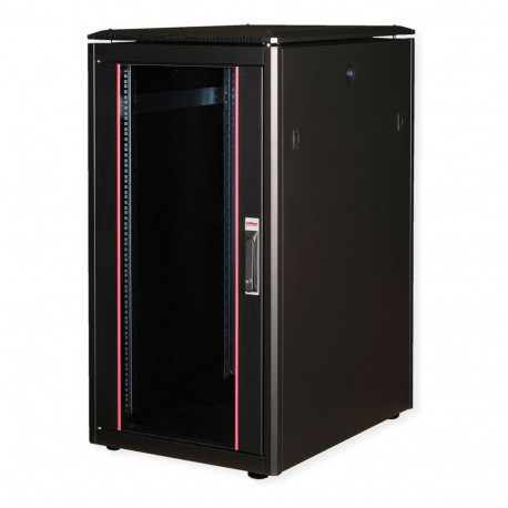 "ROLINE 19-Zoll Netzwerkschrank Pro 22 HE, 600x800 BxT Glastr schwarz"