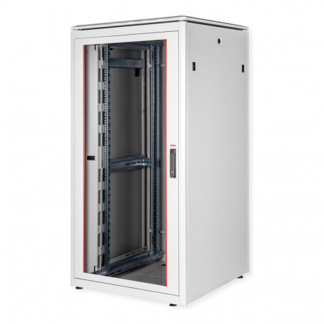 "ROLINE 19-Zoll Netzwerkschrank Pro 32 HE, 800x800 BxT Glastr grau"