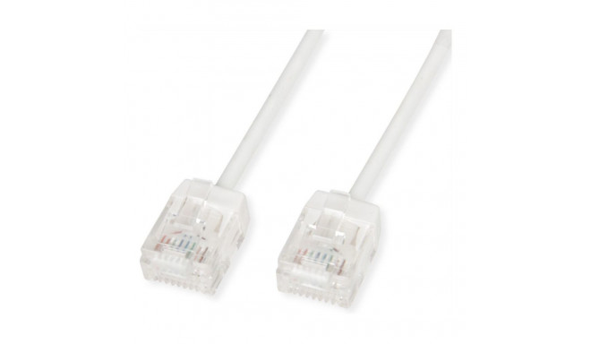 "ROLINE UTP DataCenter Patchkabel Cat.6A (Class EA), LSOH, slim, extra kurzer Stecker, wei, 0,5 m"