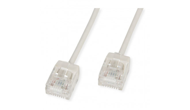 "ROLINE UTP DataCenter Patchkabel Cat.6A (Class EA), LSOH, slim, extra kurzer Stecker, grau, 2 m"
